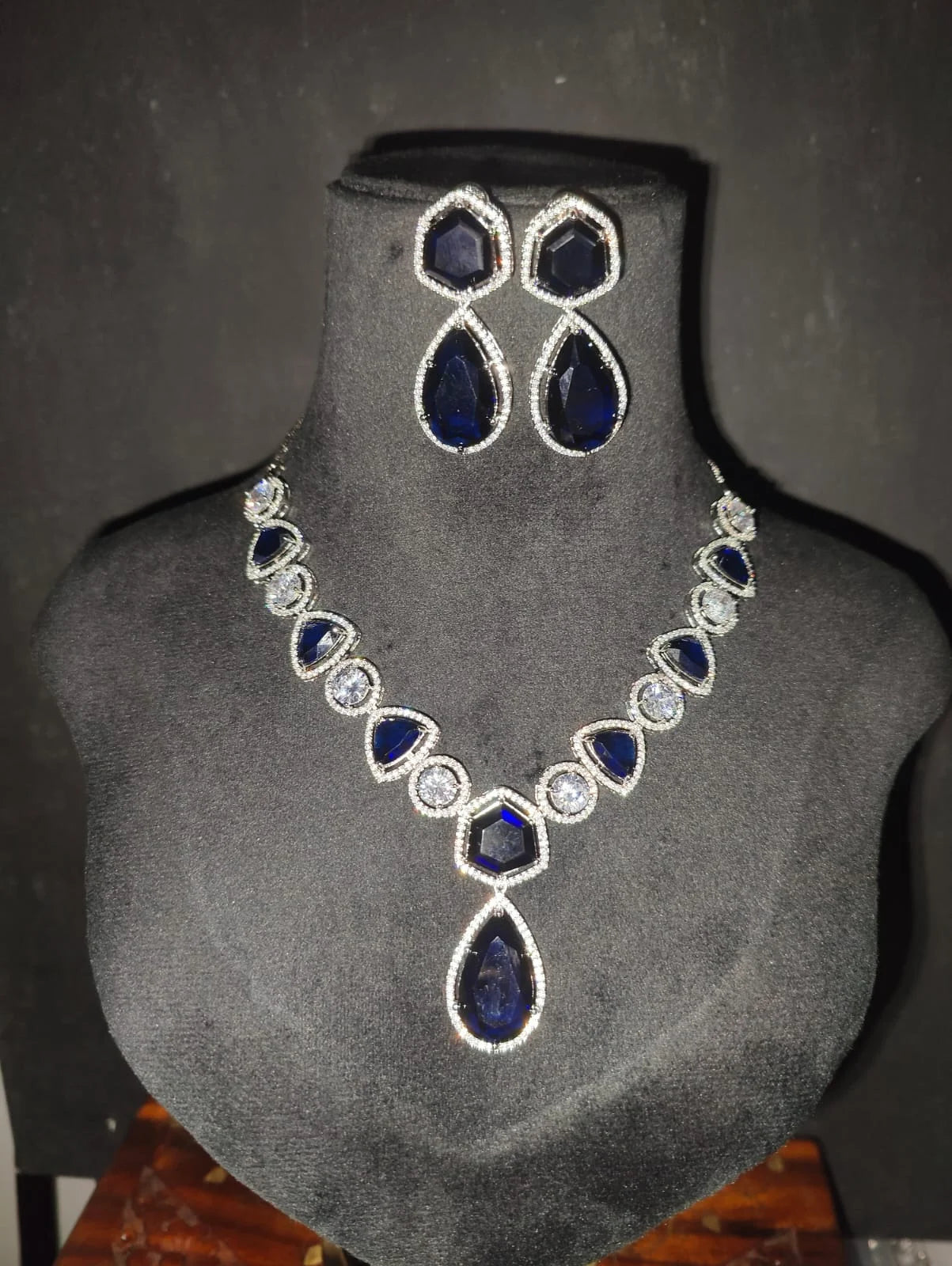 Blue AD Necklace