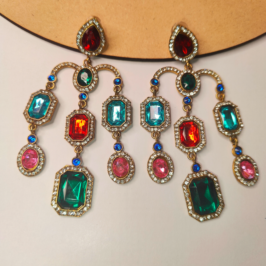Ritta's EarLuxe, Multi Colour long Earrings