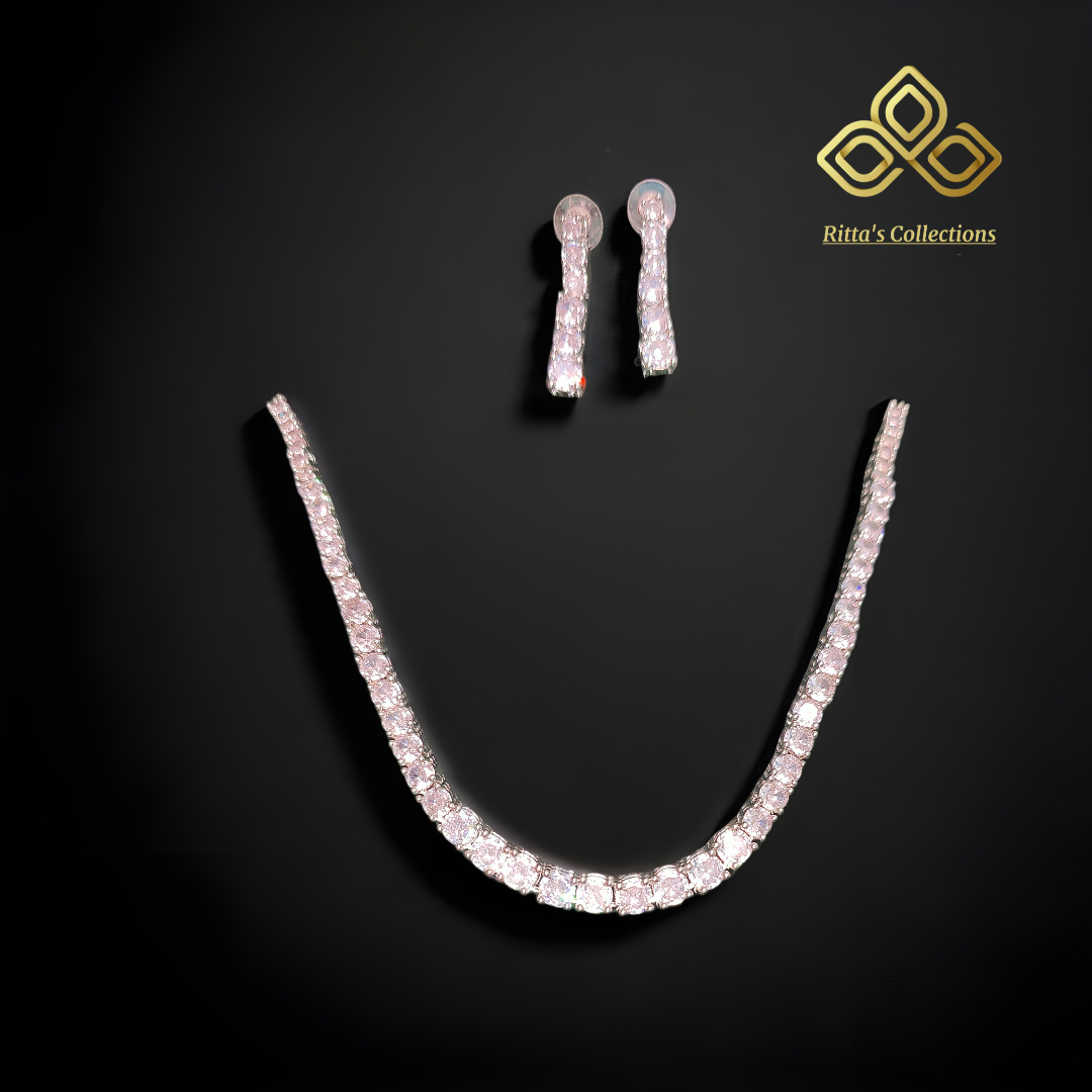 Solitaire Necklace with Earrings