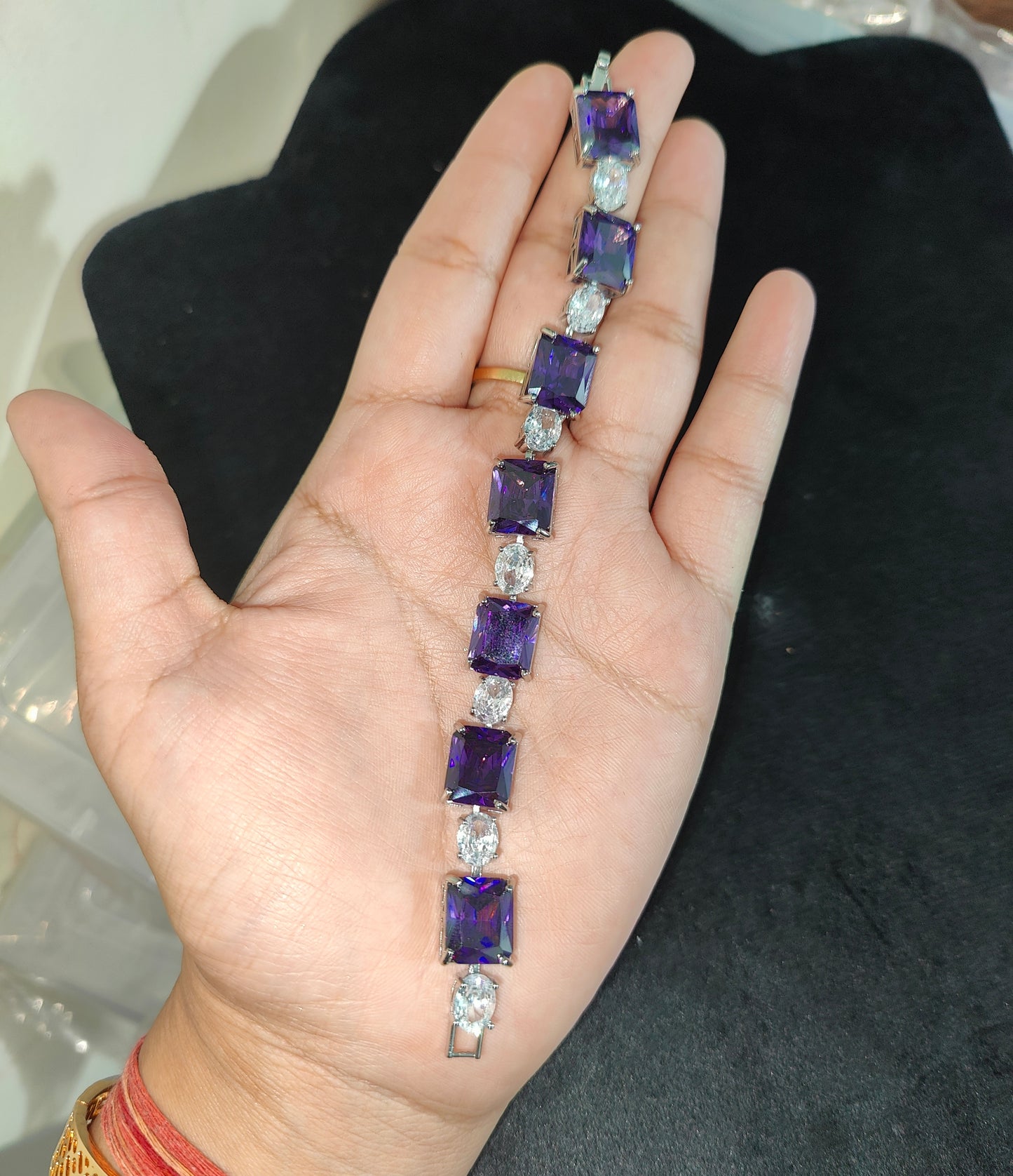 Purple American Diamond Bracelet