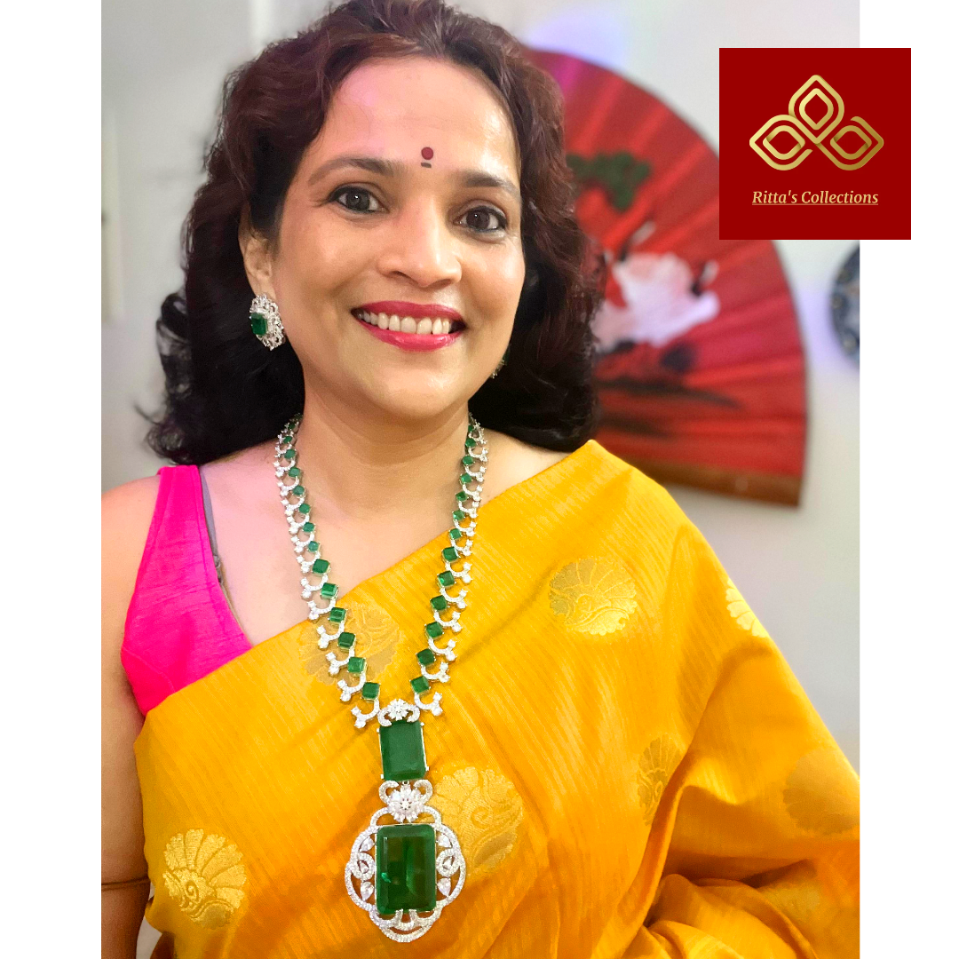 Neeta Ambani Premium American Diamond Necklace