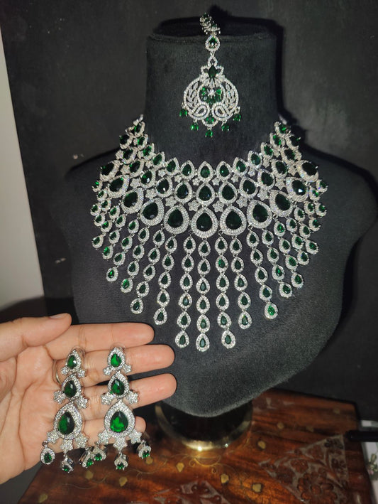 American Diamond Bridal Chokar Necklace