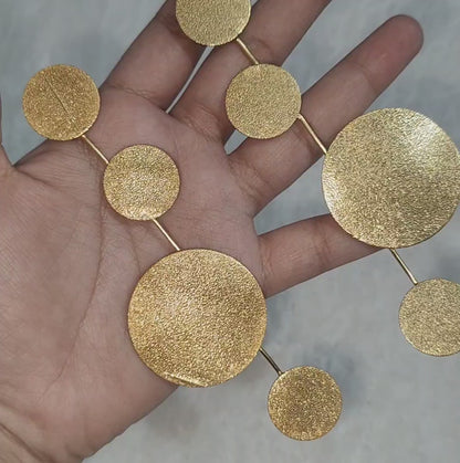 Handcrafted Statement Brass Earrings