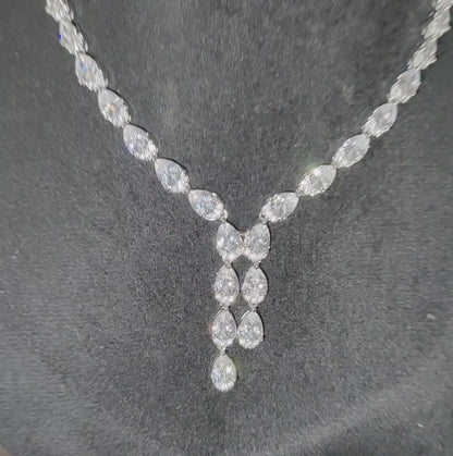 Premium American Diamond Necklace with Earrings
