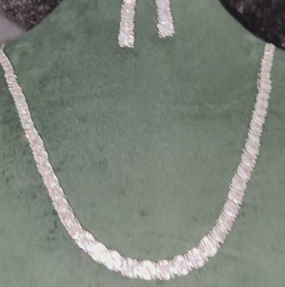 Solitaire Necklace with Earrings