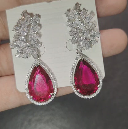 Ritta's EarLuxe Pink American Diamond Earrings