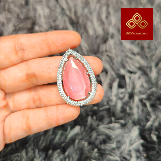 Baby Pink AD Finger Ring