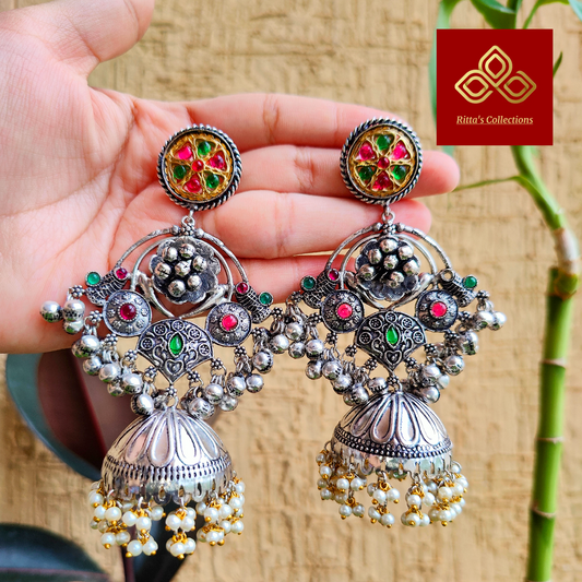 ANOKHI Silver Replica Earrings