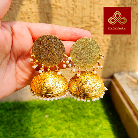 Golden Brass Earrings